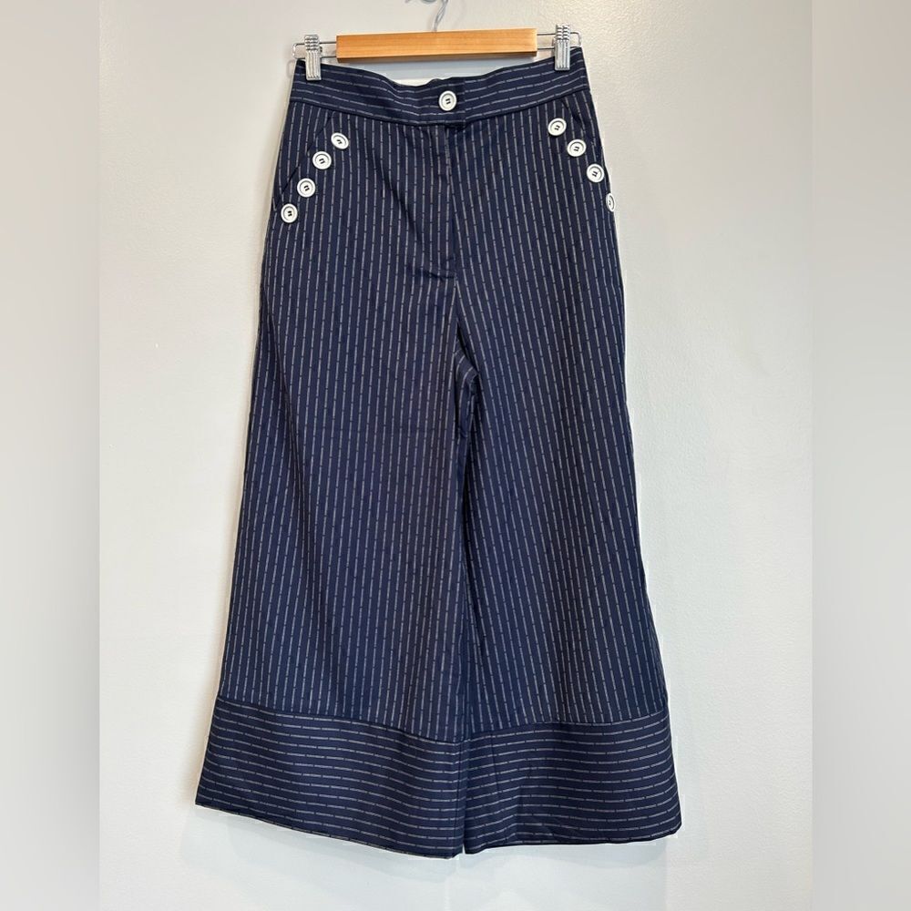 NWT ABS By Allen Schwartz Stripped Wide Leg Pants